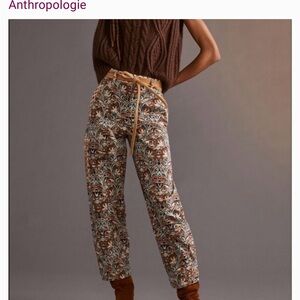 Anthropologie Multicolor Patterned Ankle Pants